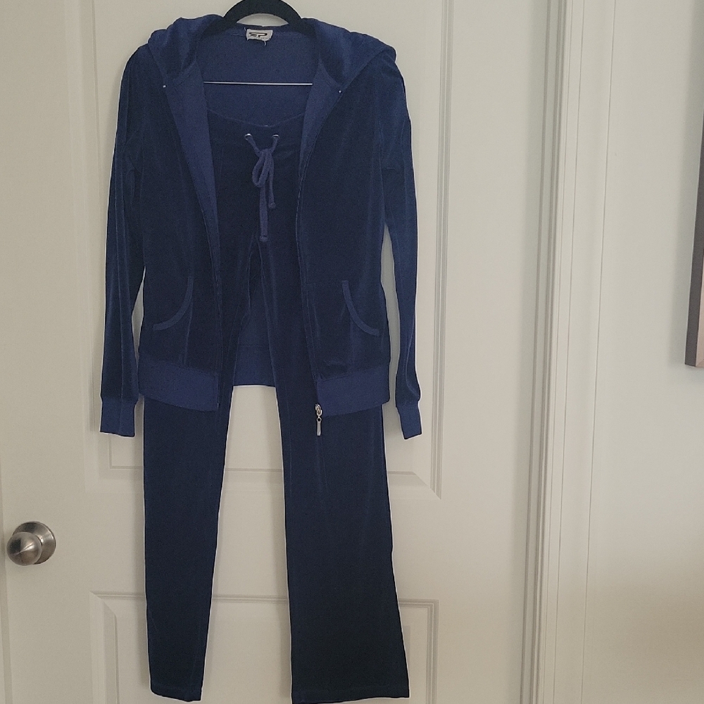 Juicy Couture Deep Blue Velour Track Suit